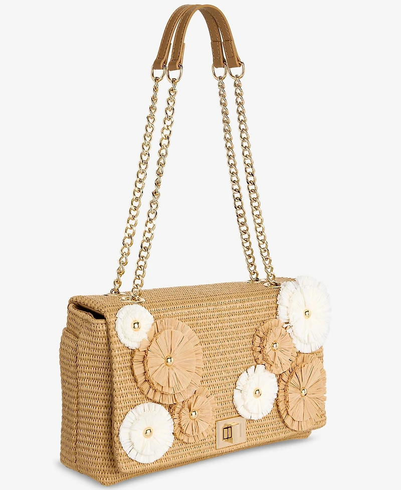 I.n.c. International Concepts Soft Ajae 3D Floral Straw Crossbody Handbag, Macy's Exclusive