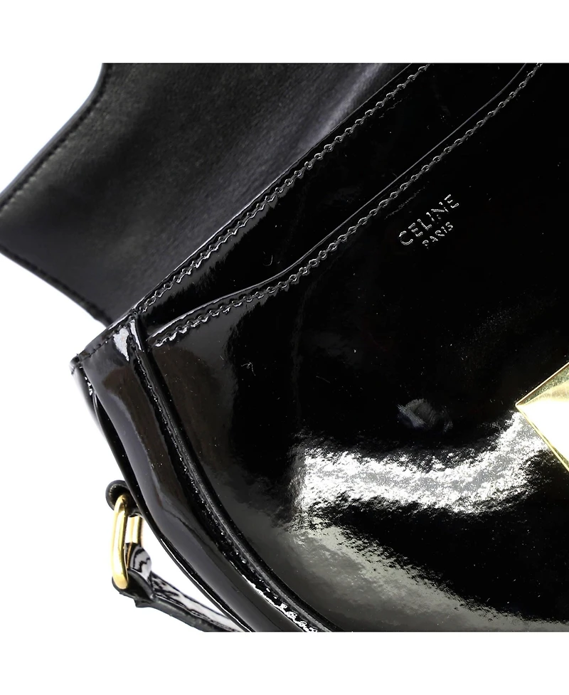 Pre-Owned Celine Small Besace 16 Bag Patent