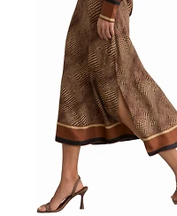 Reiss Women's Leia Animal-Print Midi Shirt Dress