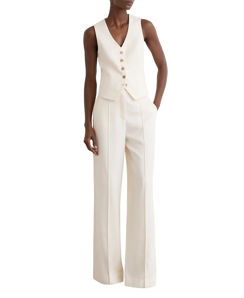 Reiss Women's Malin Button-Through Tailored Waistcoat
