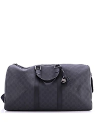 Pre-Owned Gucci Medium Carry On Convertible Duffle Bag Gg Coated Canvas