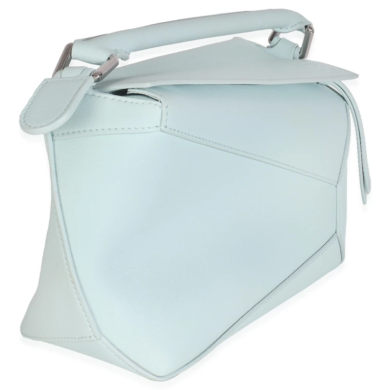Pre-Owned Loewe Blue Iceberg Classic Calfskin Small Puzzle Edge Bag