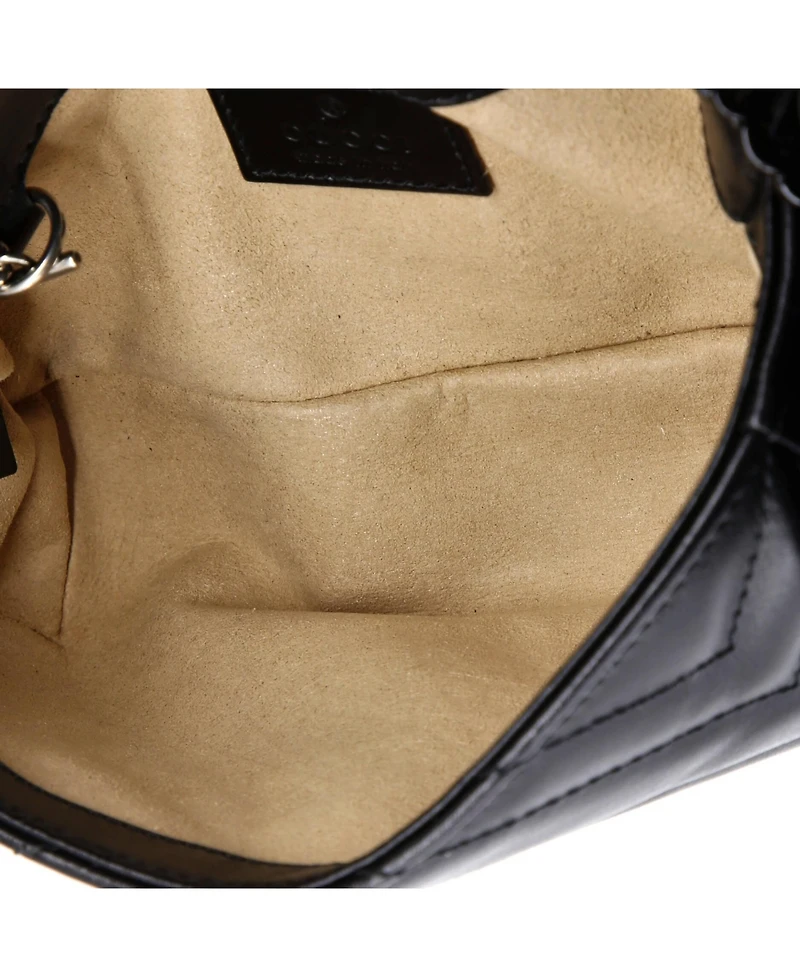 Pre-Owned Gucci Gg Marmont Flap Belt Bag Matelasse Leather