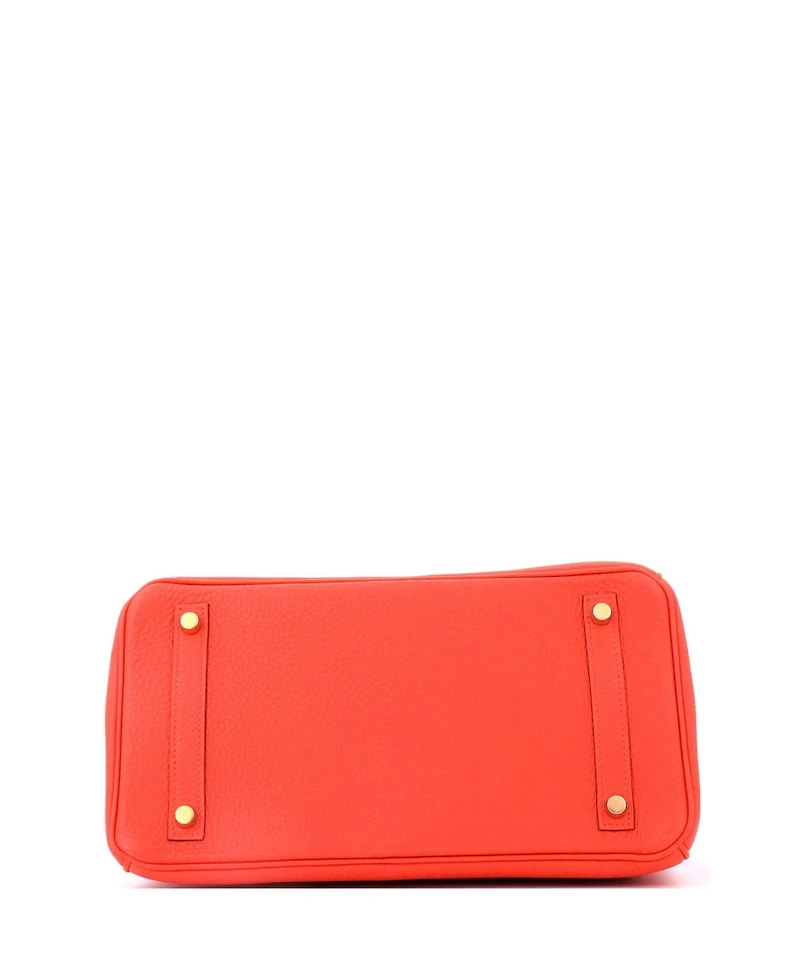 Pre-Owned HERMES Birkin 30 Handbag Orange Togo with Gold Hardware