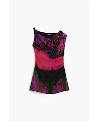 Desigual Women's Asymmetric dress designed by Mr. Christian Lacroix