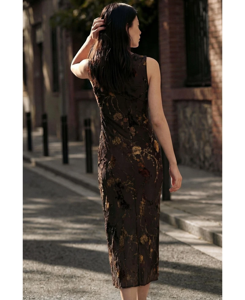 Desigual Women's Flocked midi dress