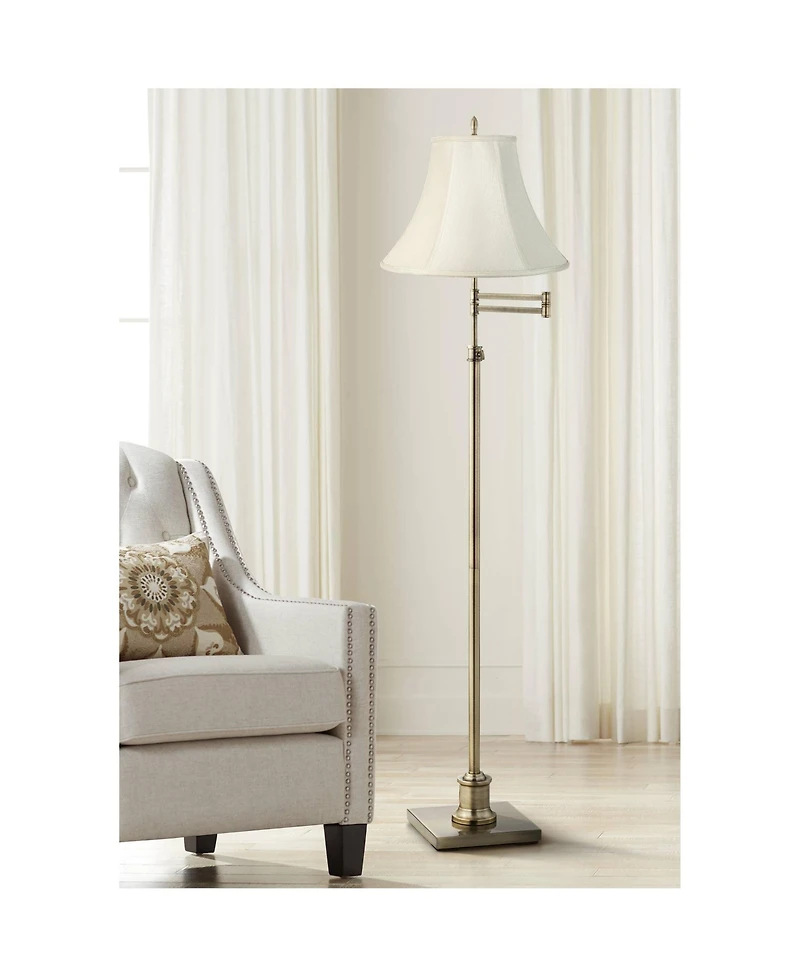 360 Lighting Traditional Swing Arm Floor Lamp Adjustable Height 70" Tall