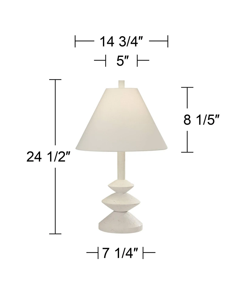 360 Lighting Ashely 24 1/2" High Mid Century Modern Accent Table Lamps Set of 2 Finish Living Room Bedroom Bedside