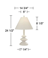 360 Lighting Ashely 24 1/2" High Mid Century Modern Accent Table Lamps Set of 2 Finish Living Room Bedroom Bedside