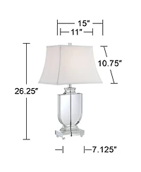 Vienna Full Spectrum Tilde 26 1/4" Tall Urn Modern Table Lamps Living Room Bedroom Bedside
