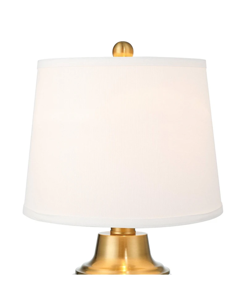 360 Lighting Becca 22" High Urn Small Modern Accent 3-Way Table Lamps Set of 2 Metal Shade Living Room Bedroom