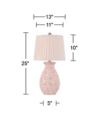 360 Lighting Buttercup 25" High Flowers Ceramic Table Lamp
