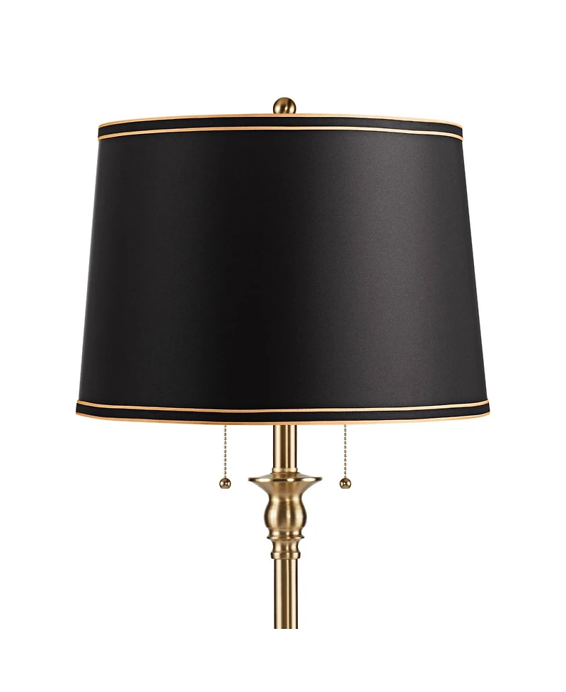 360 Lighting Dyna Traditional 58" Tall Standing Floor Lamp Skinny Pole Pull Chain