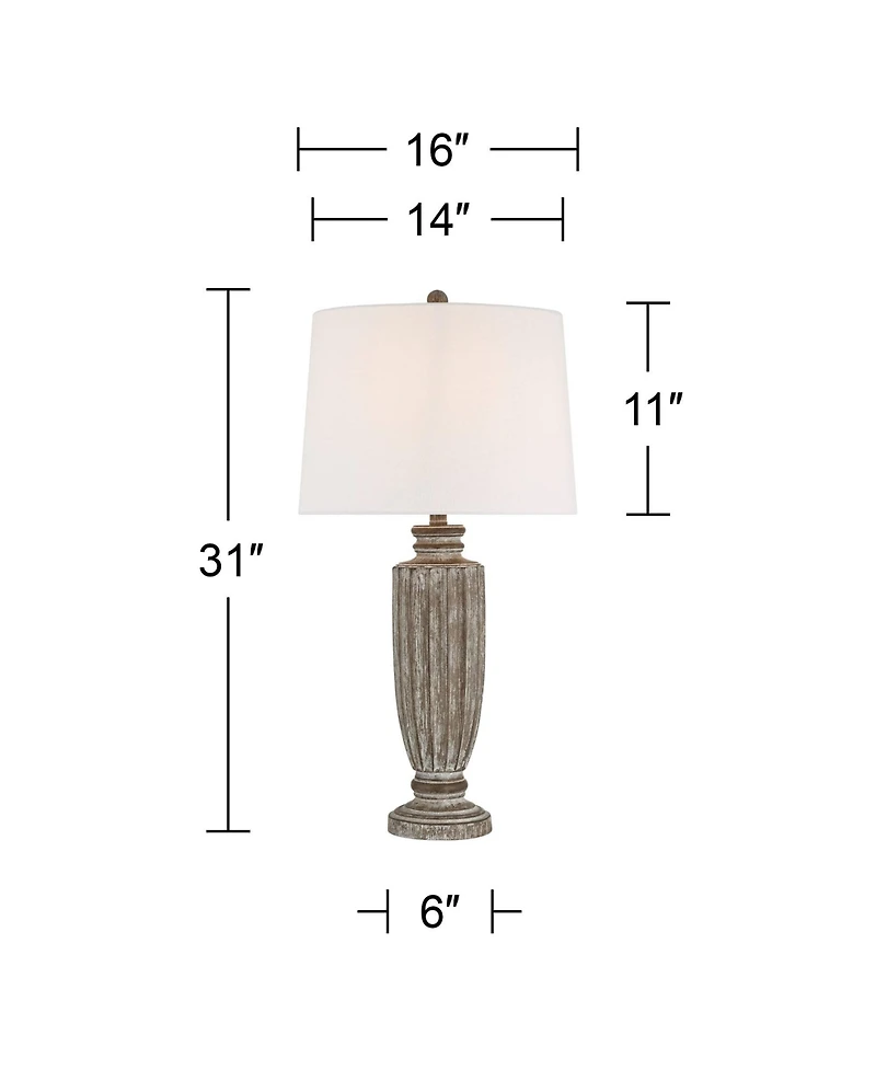 360 Lighting Lockland 31" High Antique Column Table Lamp Set of 2