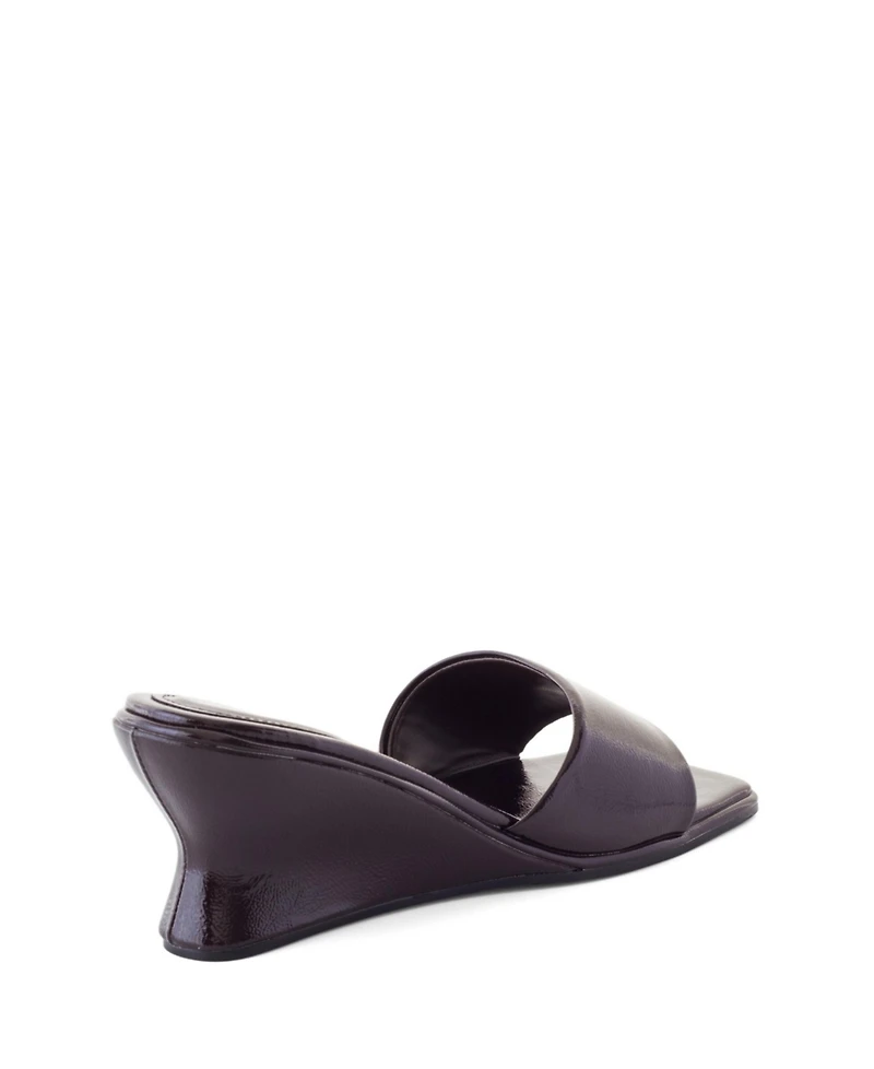 Therapy Australia Women's Lafayette Square-Toe Wedge Slide Sandal
