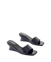 Therapy Australia Women's Lafayette Square-Toe Wedge Slide Sandal