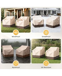 Gymojoy Waterproof Patio Chair Covers, Lounge Deep Seat Cover, Heavy Duty Outdoor Furniture Covers