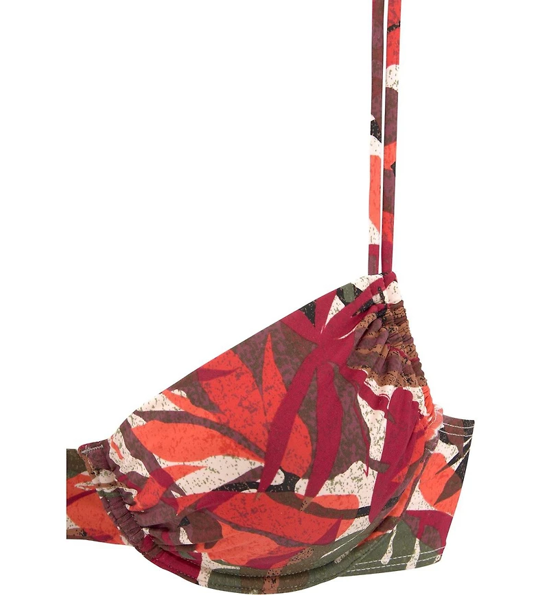 Lascana Women's Tropical Print Underwire Bikini Swimsuit Top Bra Sizing