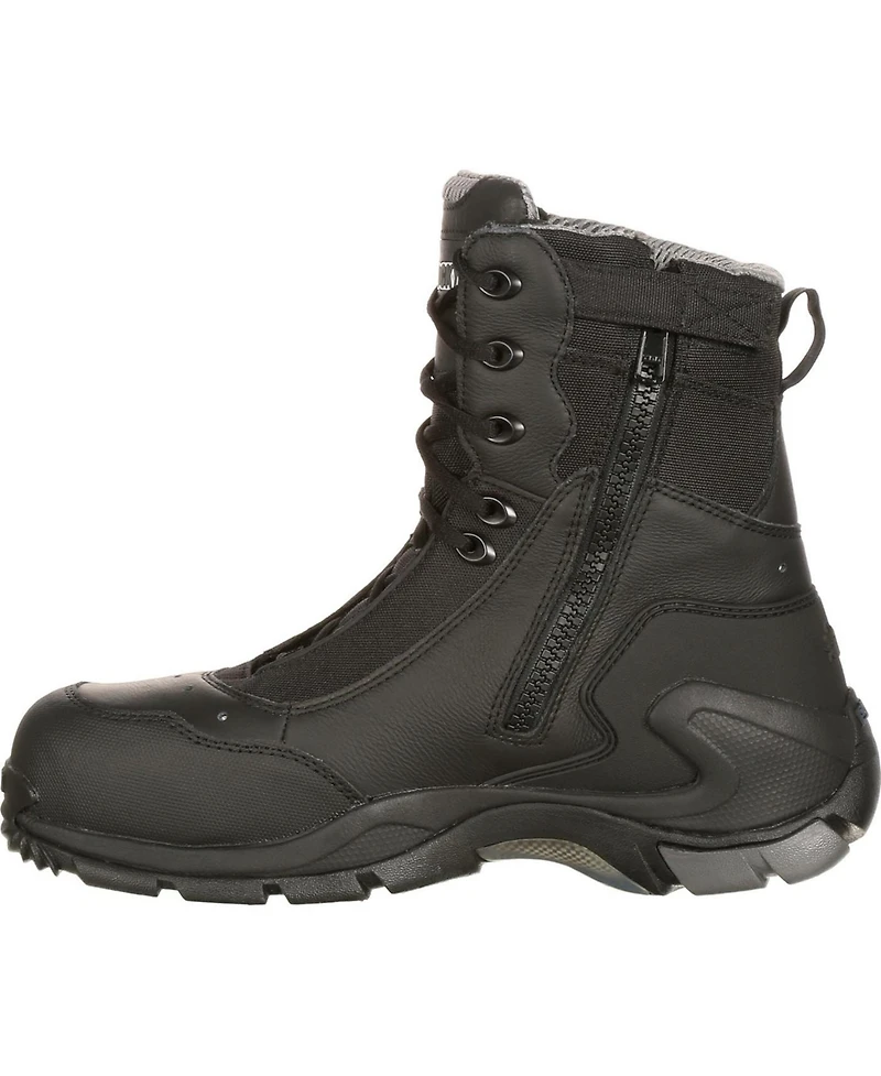 Rocky Men's 1st Med Carbon Fiber Toe Puncture-Resistant Side-Zip Waterproof Public Service Boot