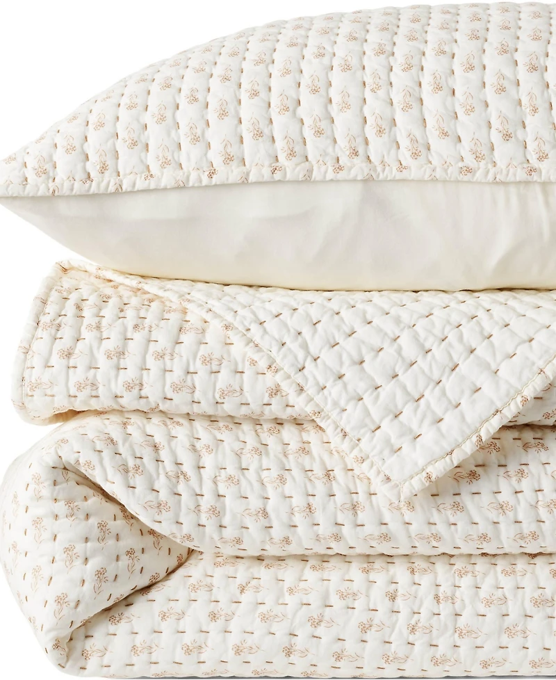Lands' End Printed Seed Stitch Quilt