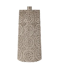 360 Lighting Lavinia 24 1/2" High Carved Stone Motif Table Lamp