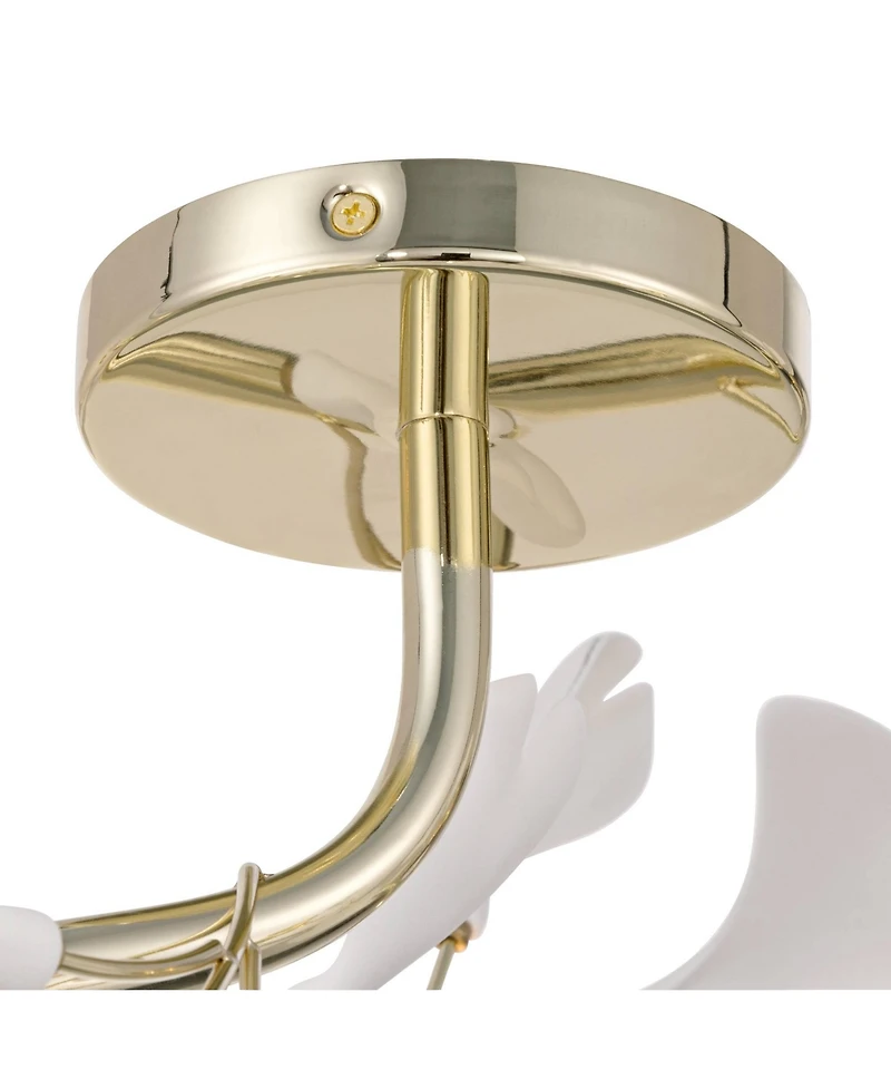 Possini Euro Design Possini Euro Descanso 24"W Gold and Ceramic 6-Light Ceiling Light