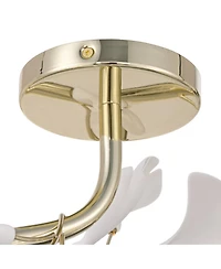 Possini Euro Design Possini Euro Descanso 24"W Gold and Ceramic 6-Light Ceiling Light