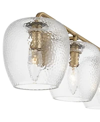 Possini Euro Design Possini Euro Mabel 22 3/4"W Aged Brass Glass 3-Light Bath Light