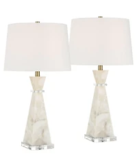 Possini Euro Design Marcy 28" High Alabaster Table Lamp Set of 2