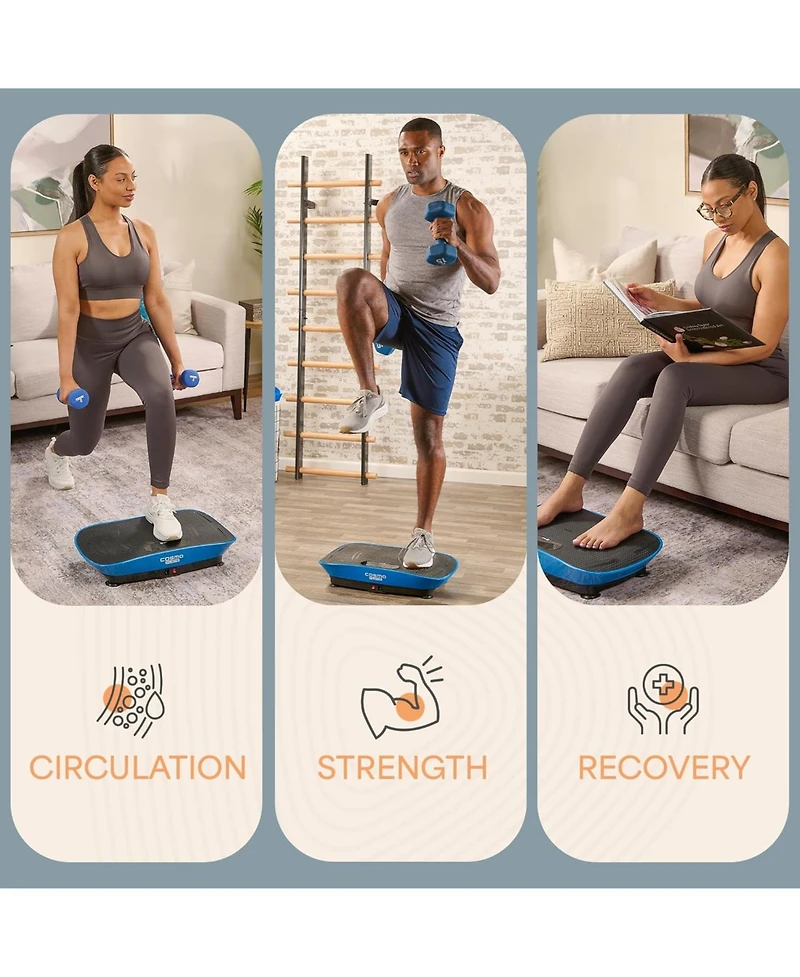 Lifepro Vibration Plate with Auto Start & Bluetooth Speaker – Whole Body Workout Platform for Lymphatic Support & Muscle Toning