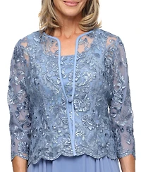 Alex Evenings Petite Scoop Neck Dress and 3/4-Length Sleeve Jacket, 2-Piece Set
