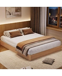gaomon California King Wood Platform Bed Frame with Fluted Design, Solid Support, No Box Spring Needed