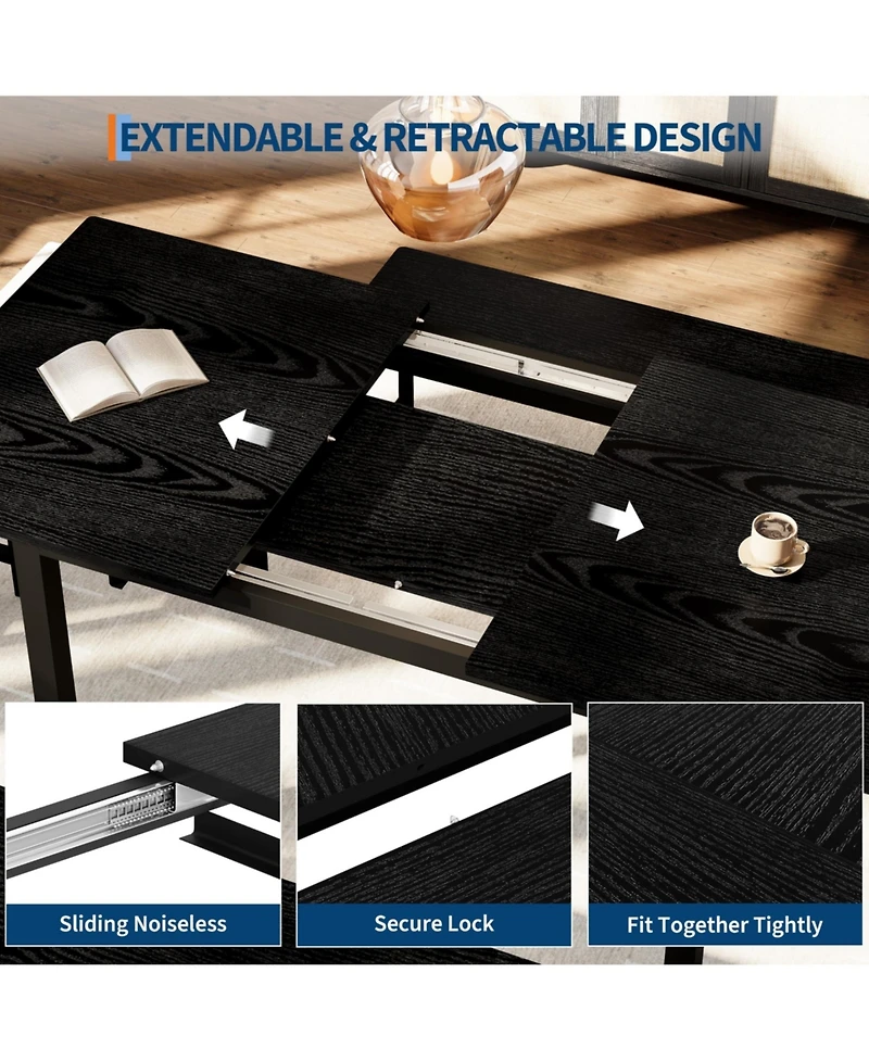 gaomon Extendable 6-8 Person 5-Piece Modern Dining Set