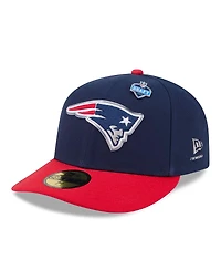 New Era Men's Navy/Red England Patriots 2026 Nfl Draft Pre-Curved 59FIFTY Fitted Hat