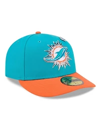 New Era Men's Aqua/Orange Miami Dolphins 2026 Nfl Draft Pre-Curved 59FIFTY Fitted Hat
