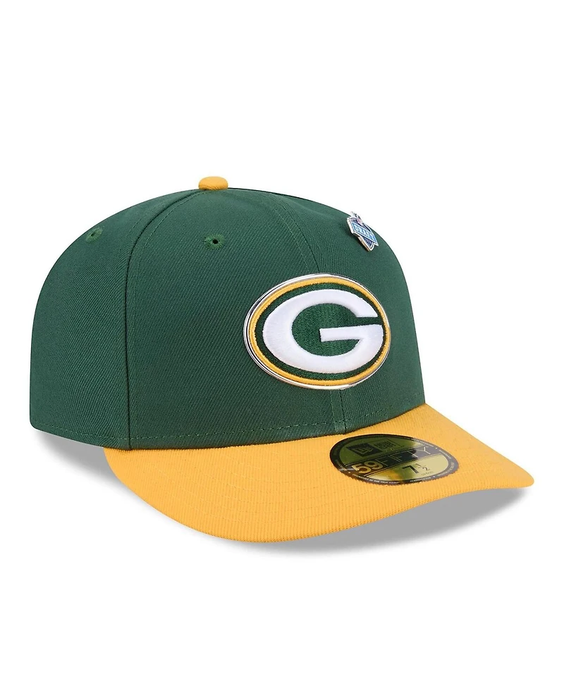 New Era Men's Green/Gold Green Bay Packers 2026 Nfl Draft Pre-Curved 59FIFTY Fitted Hat