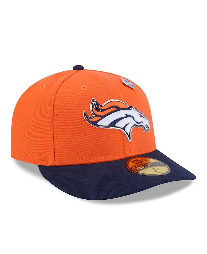 New Era Men's Orange/Navy Denver Broncos 2026 Nfl Draft Pre-Curved 59FIFTY Fitted Hat