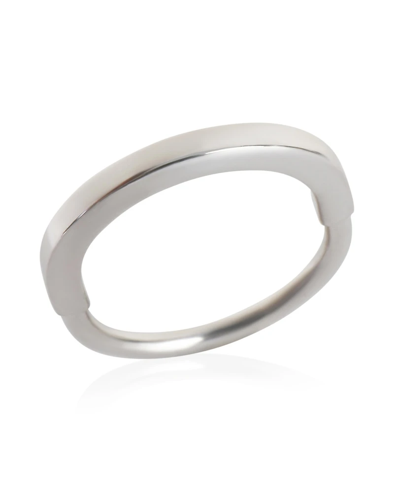 Pre-Owned Tiffany & Co White Gold Lock Ring