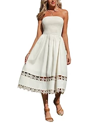 Cupshe Women's Vanilla Cream Midi Beach Dress