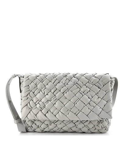 Pre-Owned Bottega Veneta Medium Rumple Messenger Bag Intrecciato Leather