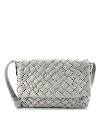 Pre-Owned Bottega Veneta Medium Rumple Messenger Bag Intrecciato Leather