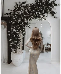 Antok Full Length Mirror, 78"x38" Floor Mirror, Arch Floor Standing Mirror Freestanding Arch Full Body with Stand for Bedroom