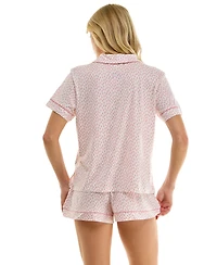 Sincerely Jules Women's Notch Collar Top and Pull-On Shorts, 2Pc Set