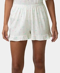 Hue Women's Oversized T-Shirt and Boxer Shorts Pajama, 2-Piece Set
