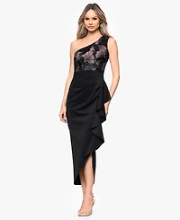 Betsy & Adam Petite One-Shoulder Midi Dress