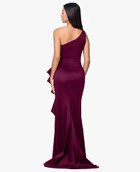 Betsy & Adam Petite One-Shoulder Ball Gown