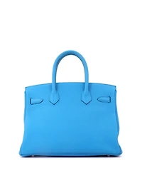 Pre-Owned HERMES Birkin 30 Handbag Verso Togo with Palladium Hardware