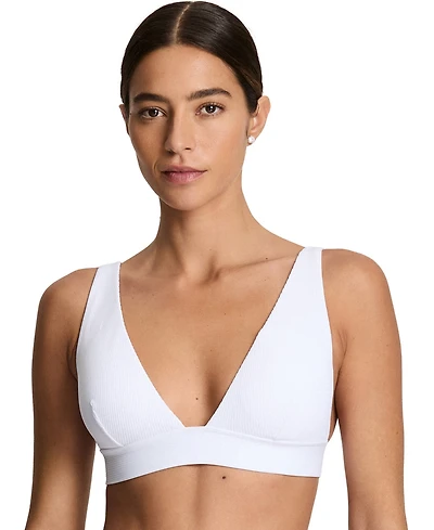 Lauren Ralph Women's Banded Tall V-Neck Swim Top