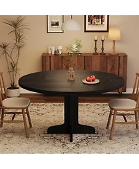 gaomon 47" Round 4-Person Farmhouse Dining Table