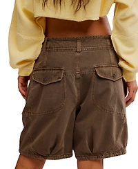 Free People Women's Wild Rebel Mid-Rise Cotton Shorts